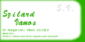 szilard vamos business card