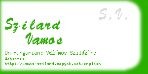 szilard vamos business card